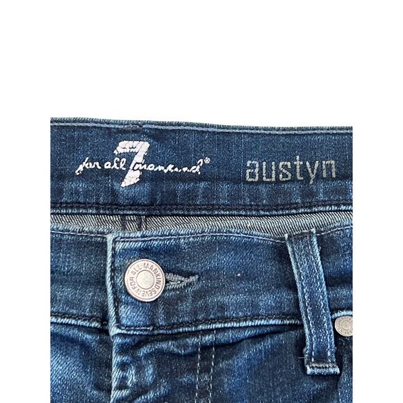 7 For All Mankind Austyn Straight Crop Jeans Women Size 36 Mid-Rise 28.5"Inseam - Picture 5 of 11